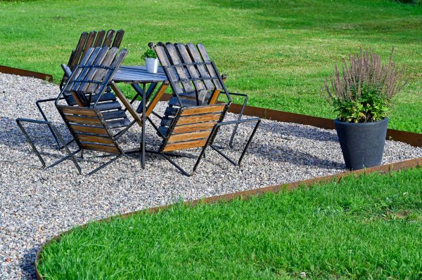 Metal Lawn Edging Installation in Bainbridge Island