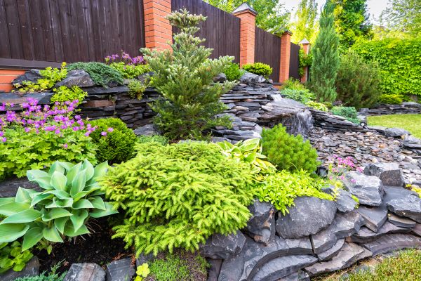 Stone Garden Installation in Bainbridge Island